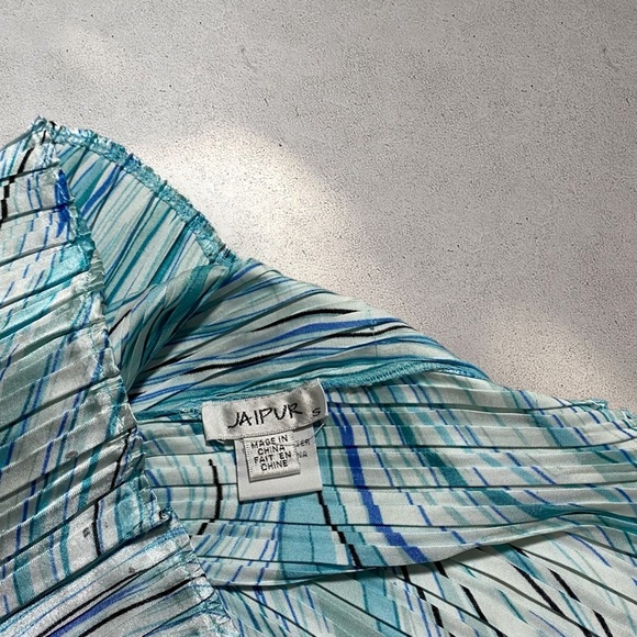 Vintage Jaipur Blue Swirl Print Top - Picture 3 of 3